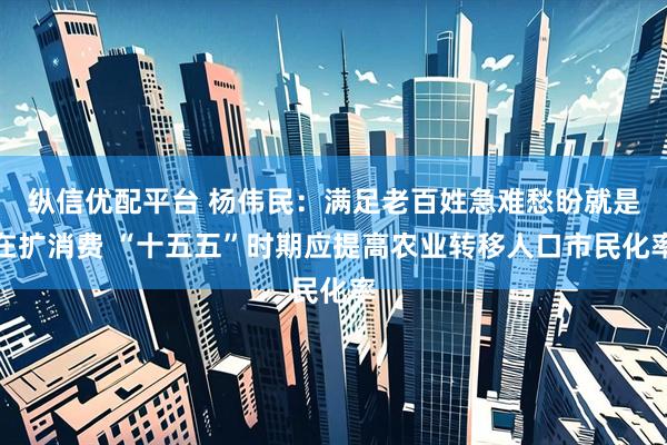 纵信优配平台 杨伟民:满足老百姓急难愁盼就是在扩消费 “十五五”时期应提高农业转移人口市民化率